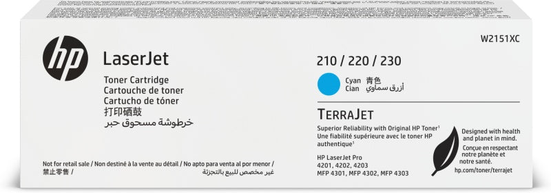 HP W2151XC Toner Cartridge, Cyan