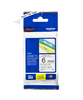 Brother TZe-211 (TZE211) Laminated Label Tape cassette P-touch, Black on White 6mm, 8m