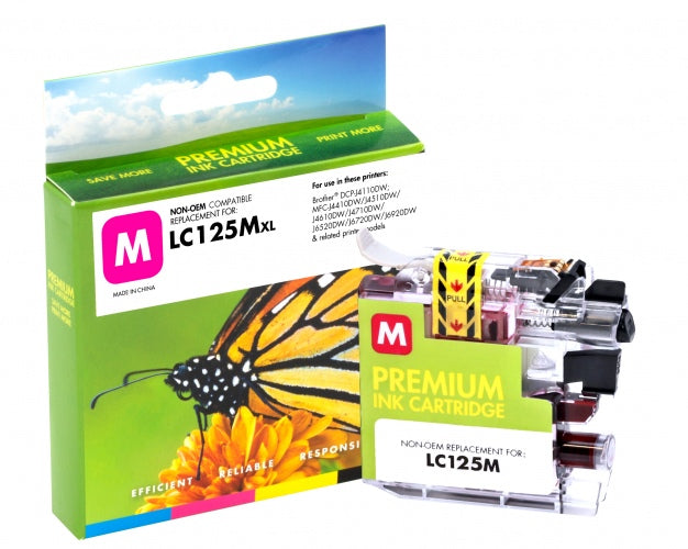 Compatible Static-Control Brother LC125XLM Magenta, 1200 p.