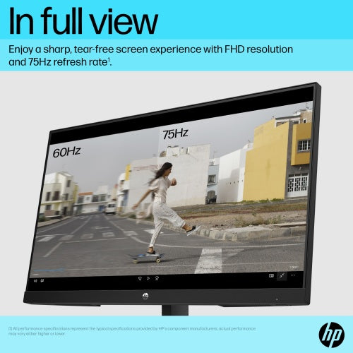 HP V24v G5 Monitor 23.8'' VA FHD 1920x1080, 5 ms, 250 cd/m2, 75 Hz, Juoda