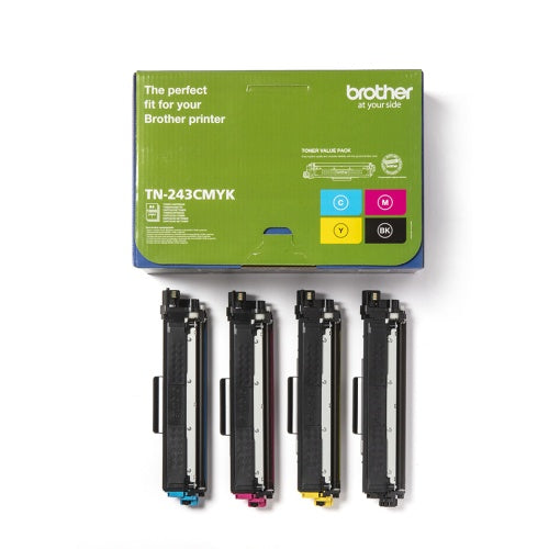 Brother TN-243CMYK (TN243CMYK) Toner Cartridge, Black, Cyan, Magenta, Yellow