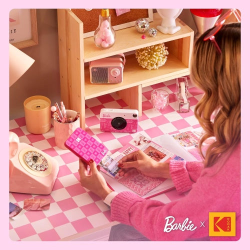 Barbie x Kodak STEP Slim Instant Mobile Photo printer Colour ZINK 2x3'' 1ppm, Bluetooth, Pink