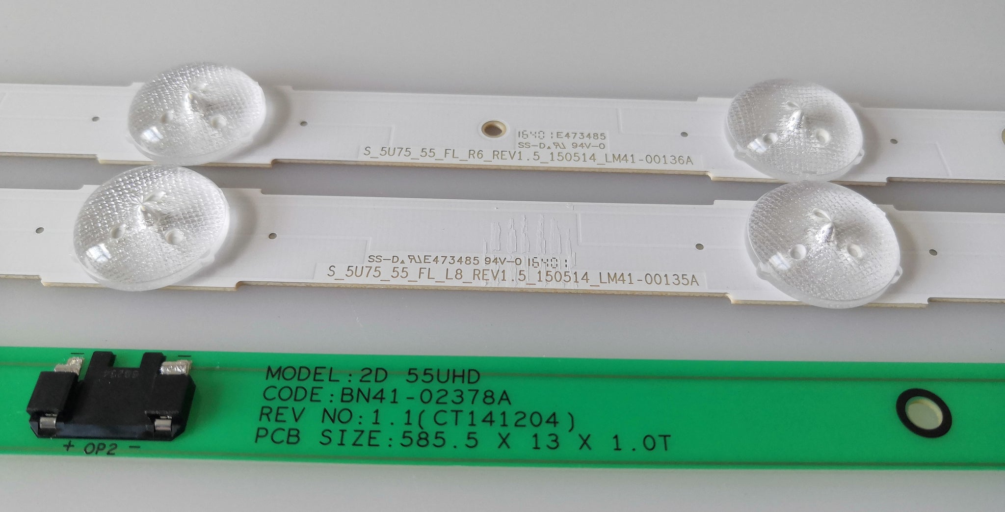 Backlight – LM41-00136A (6 Long strips 6 short strips) SAMSUNG UE55KU6075U