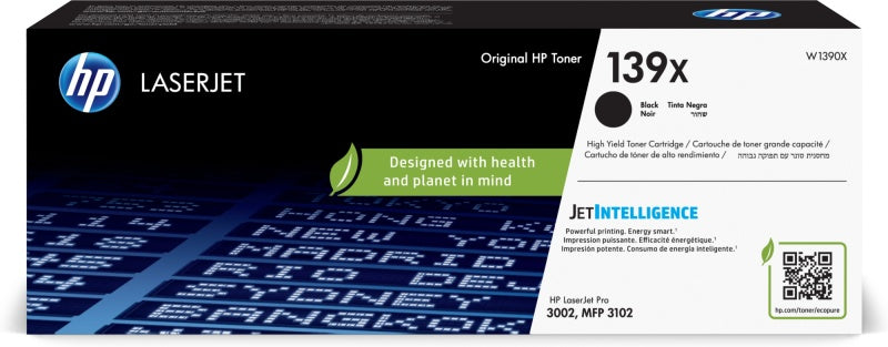 HP 139X (W1390X) Toner Cartridge, Black
