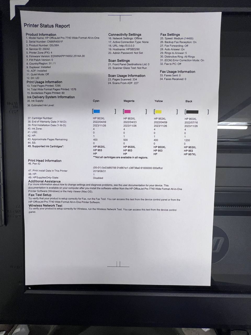 HP OfficeJet Pro 7740 Wide Format All-in-One Printer