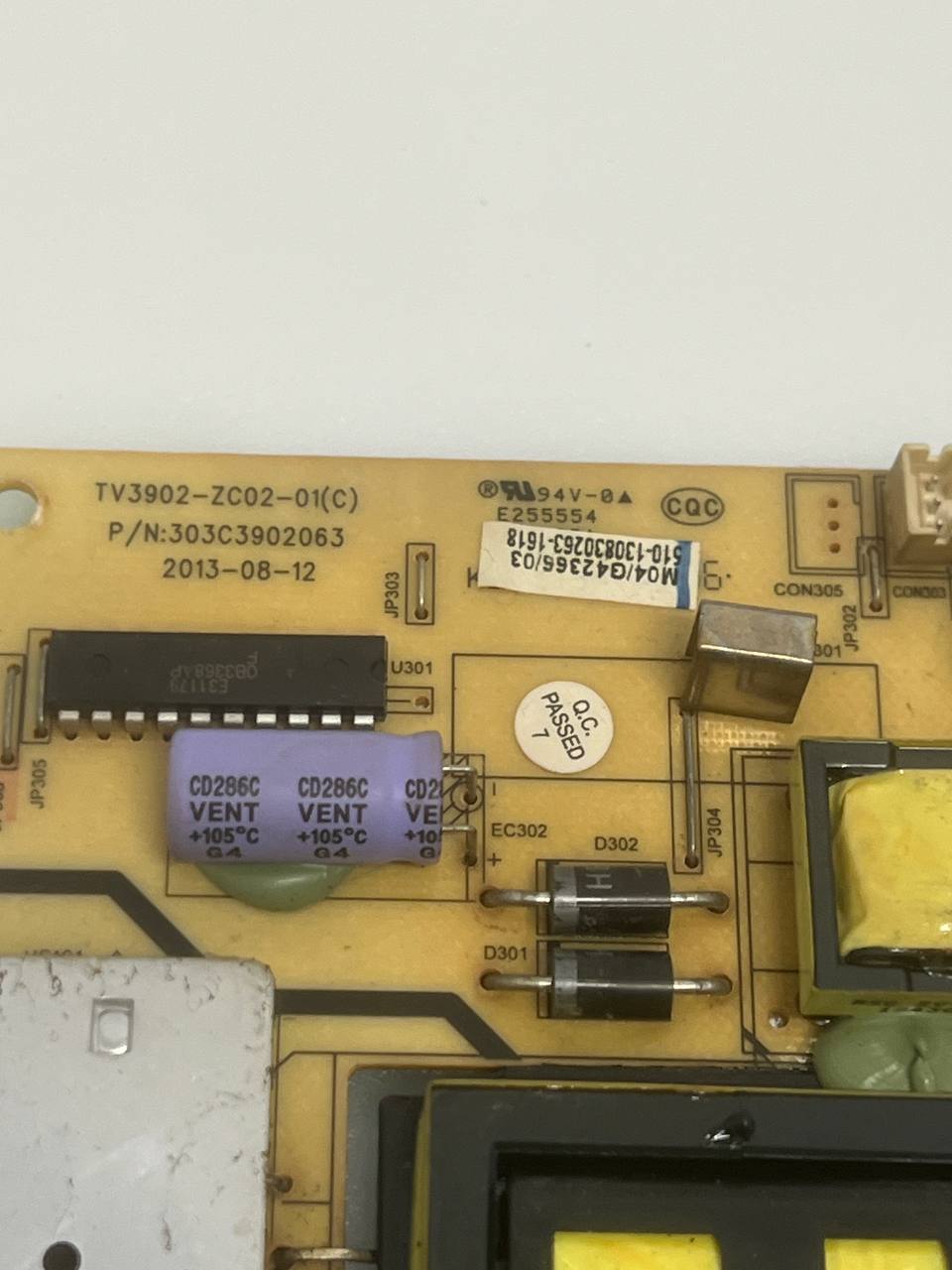 JVC TV LT-40E710 Power Supply Board TV3902-ZC-02-01(C)