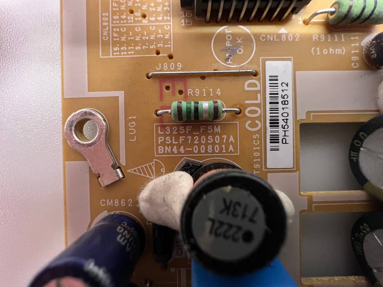 Samsung T32E310EX TV Power Supply Board BN44-00801A L32SF_FSM