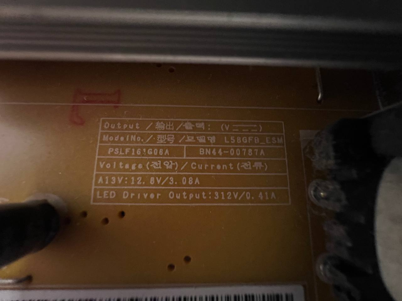 Samsung UE58J5200AW TV Power Supply Board L58GFB_ESM BN44-00787A