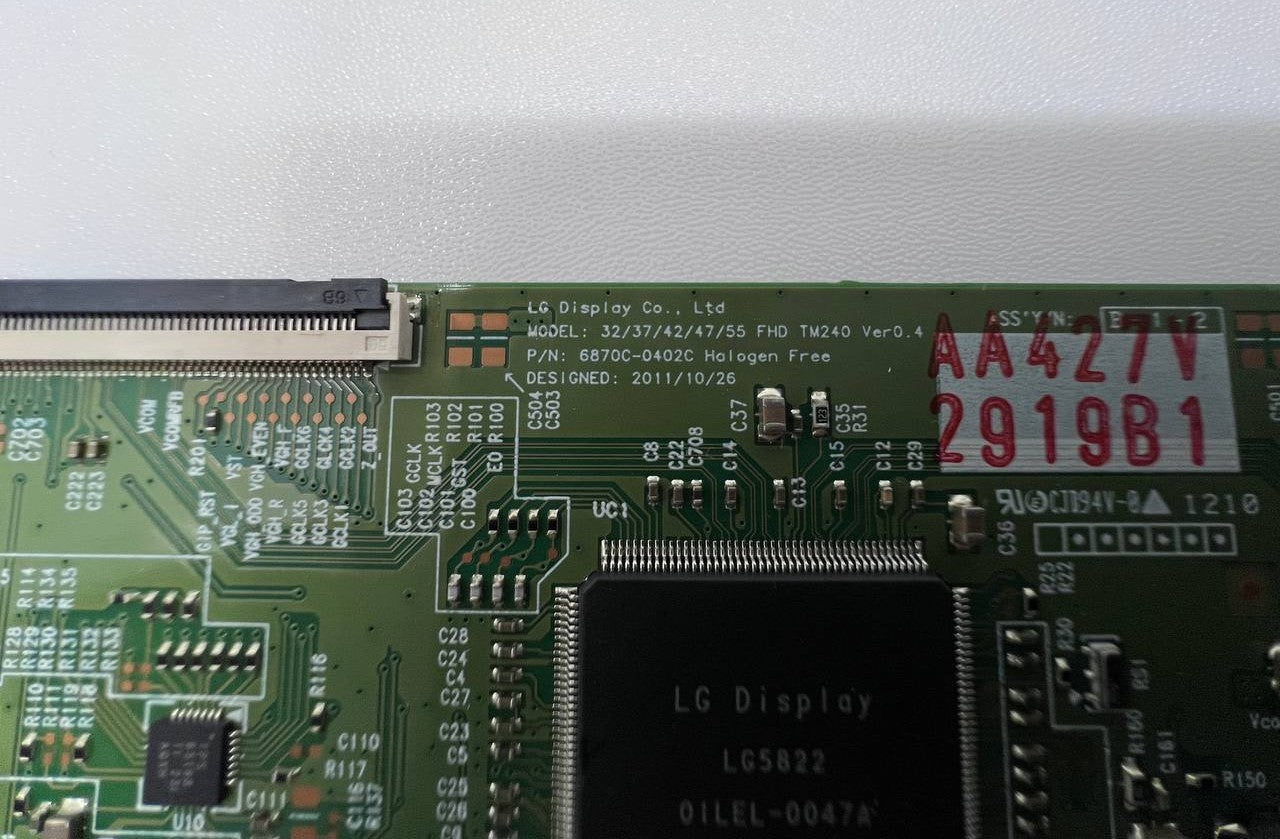 Philips 42PFL6007T/12 TV T-Con Board 6870C-0402C