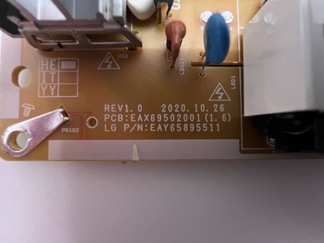 LG 50NANO753PA TV Power Supply LGP50NT-21U1 EAX69502001 (1.6)