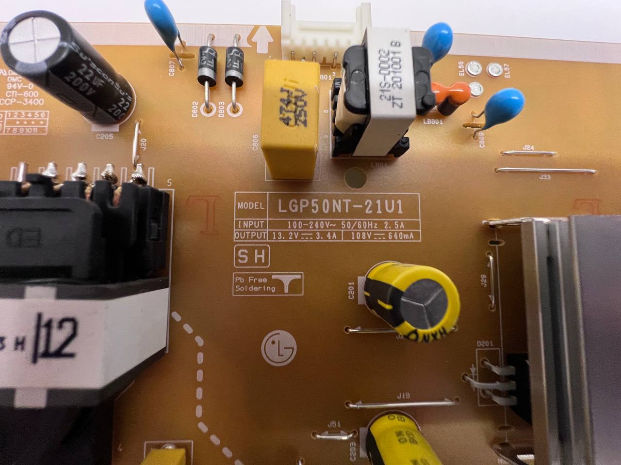 LG 50NANO753PA TV Power Supply LGP50NT-21U1 EAX69502001 (1.6)