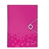 Filing folder with eraser Leitz WOW, A4, plastic, pink, 6 compartments 0816-102