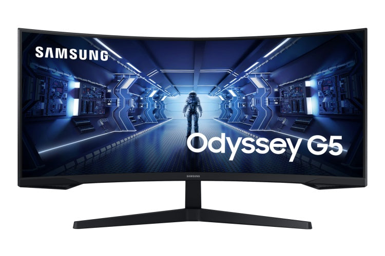 Samsung Odyssey G5 G55T Monitor 34'' VA LED Curved, UWQHD 3440x1440, 1 ms, 250 cd/m2, 165 Hz, Black