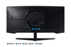Samsung Odyssey G5 G55T Monitor 34'' VA LED Curved, UWQHD 3440x1440, 1 ms, 250 cd/m2, 165 Hz, Black