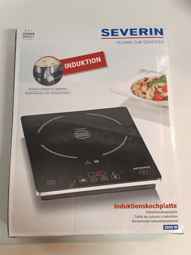 Ecost Customer Return, SEVERIN KP 1071 Induction plate 2000W Touch, Induction hob with adjustable te