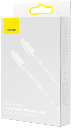 Baseus Dynamic Series Fast Charging Data Cable Type-C to Type-C 100W 1m White