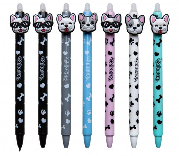 Retractable erasable pen Colorino Dogs
