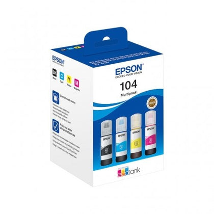 Epson 104 EcoTank (C13T00P640) Ink Refill Bottles Multipack, C/M/Y/BK