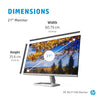 HP M27f Monitor 27'' (68.6cm) IPS, FHD 1920x1080, 5ms, 300 cd/m2, 75Hz, Black/Silver