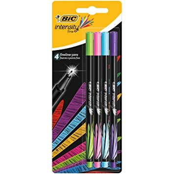 BIC Fineliners INTENSITY FINE FUN MIX BCL, Set 4 colours 449275