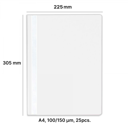 AD Class Report file 100/150 White, 25pcs./pack.