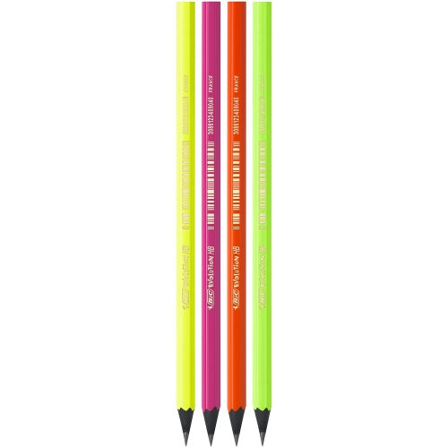 BIC pencils EVOLUTION FLUO, HB, Set 4 pcs. 446199