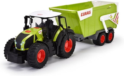 Ecost Customer Return Dickie Toys - CLAAS Tractor with Trailer (64 cm) - Large Toy Tractor with Free
