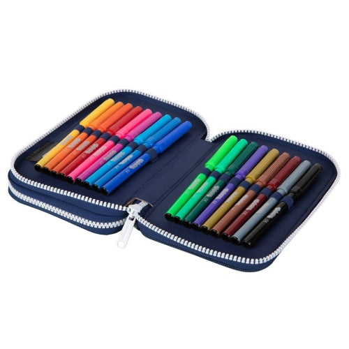 Double decker school pencil case with equipment Coolpack Jumper 2 Cosmic