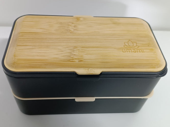 Ecost customer return Umami Bento Box for Adults/Children, 1 Sot pots & 4 cutlery, lunch box for men