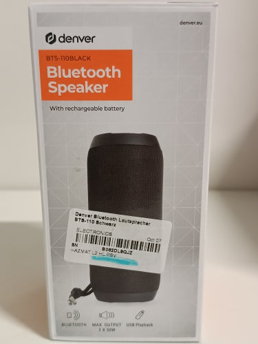 Ecost customer return Denver BTS110 Bluetooth Speaker Black