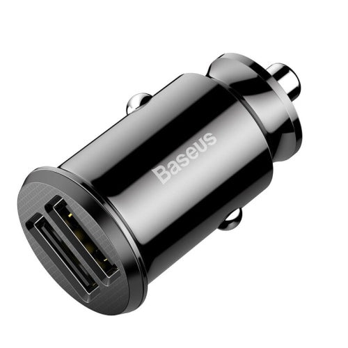 Car charger Baseus Grain (3.1A) with 2 USB connectors black CCALL-ML01