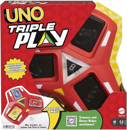 Ecost Customer Return Mattel Games HCC21 UNO Triple Play Card Game, Toy from 7 Years