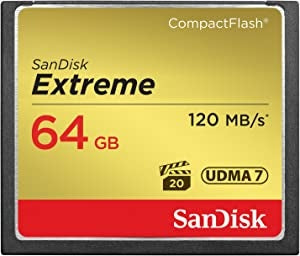 Ecost Customer Return Sandisk Extreme 64 GB Compactflash UDMA7 memory card with a reading speed u