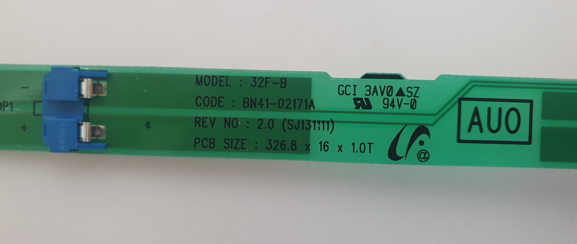 LED Backlight Interface BN41-02171A - Samsung UE32H5505AKXXE serial C0BZ3HEG200653V