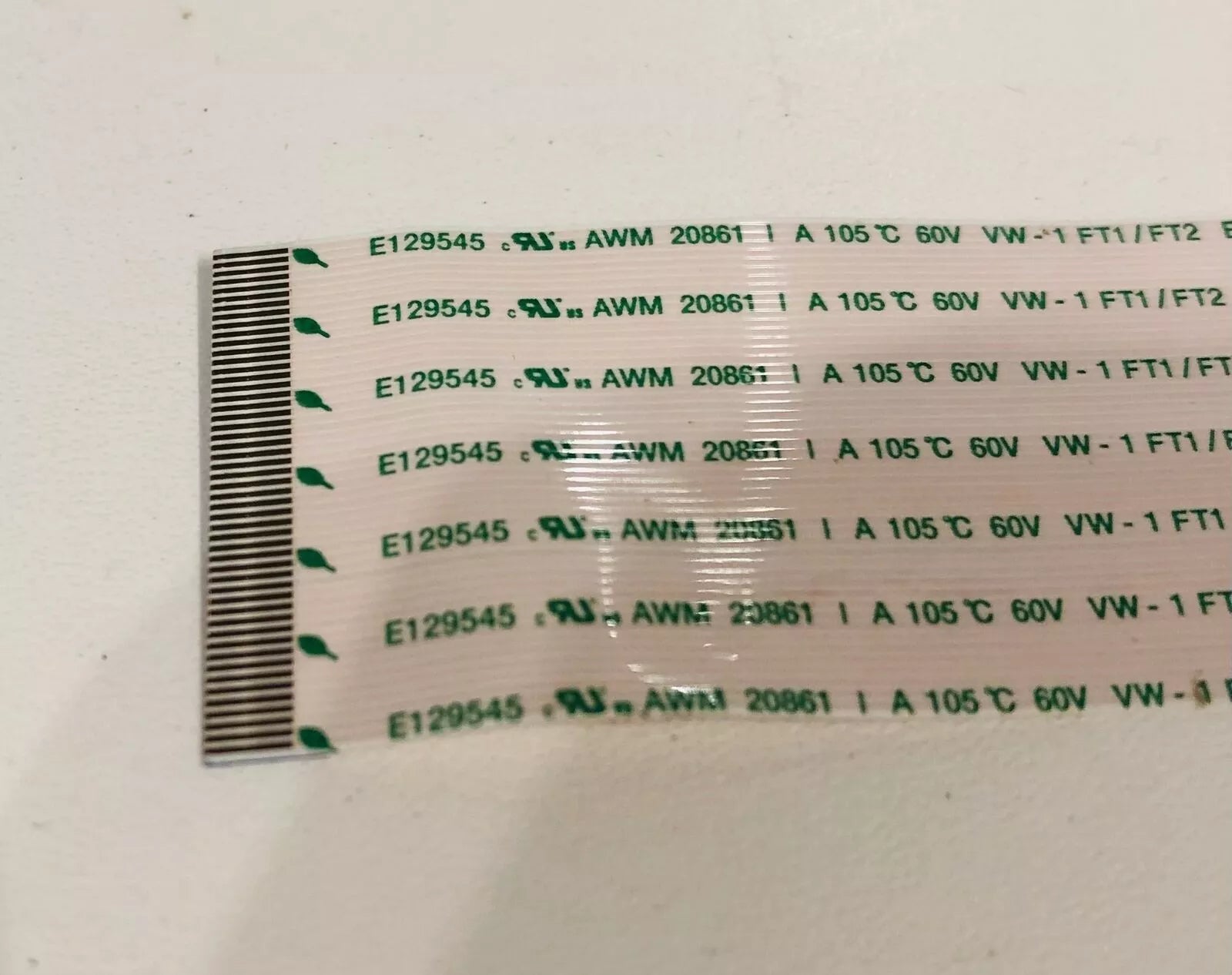 EUNSUNG - F - HALOGEN FREE E129545 AWM 20861 A 105C 60V VW-1 FT1/FT2 CABLE (10 CM LENGTH, 2.6 CM WIDTH)