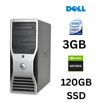 Dell precision T3400 /Intel Core 2 Quard/3GB/ 120 SSD Desktop