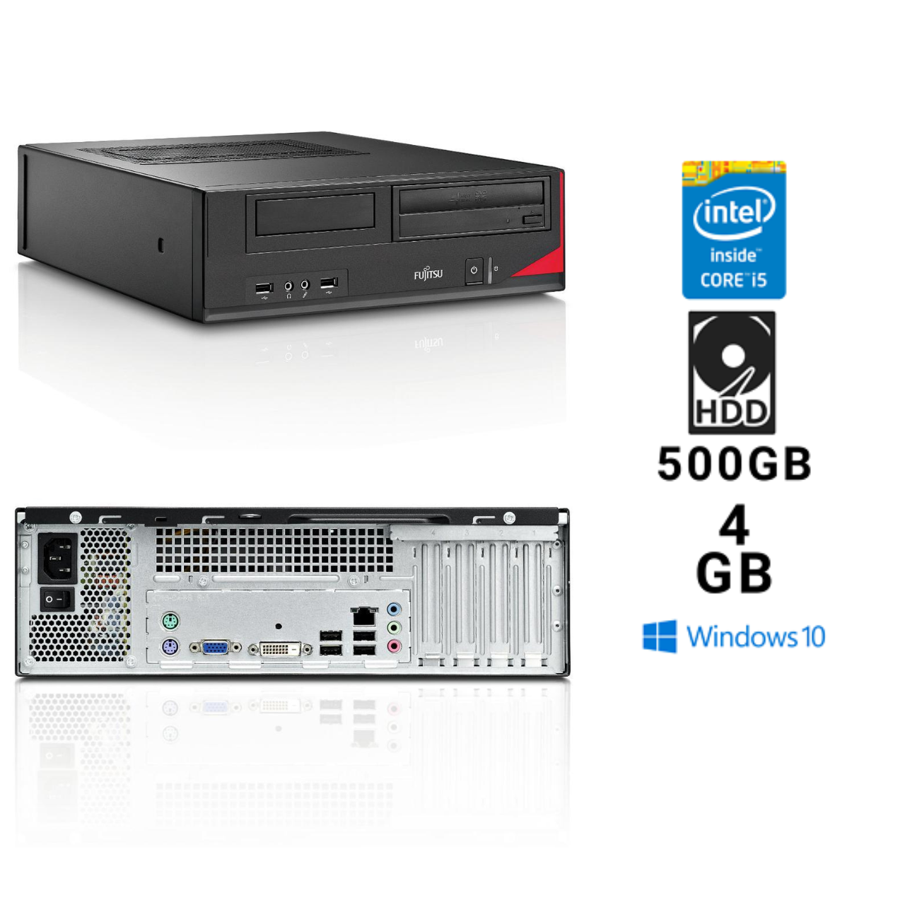 FUJITSU ESPRIMO E410 E85+ / i5-3330/ 4 GB/ 500 GB HDD/ Intel HD/ Win 10
