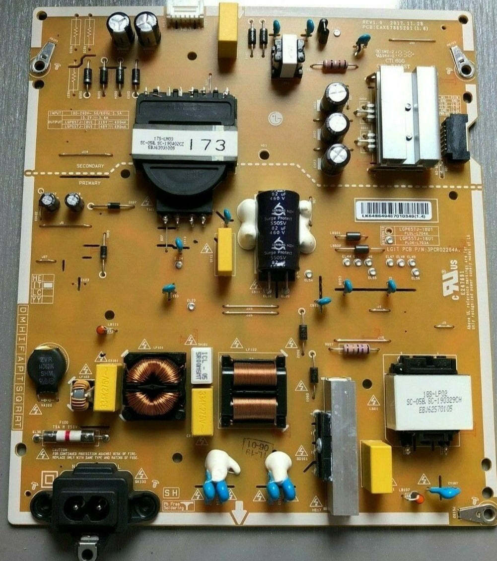 EAX67865201 power supply from LG 55UK6200PLA
