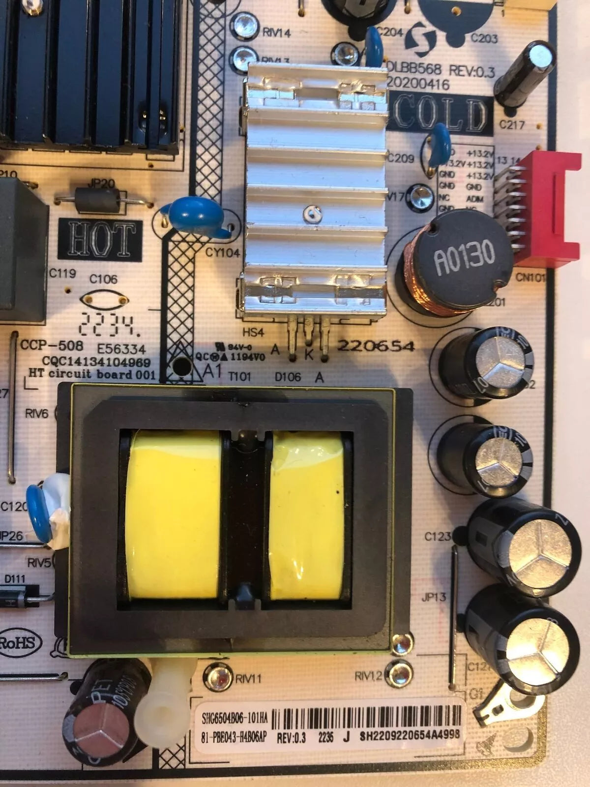 CQC14134104969 81-PBE043-H4B06AP POWER SUPPLY LG 43UQ70006LB