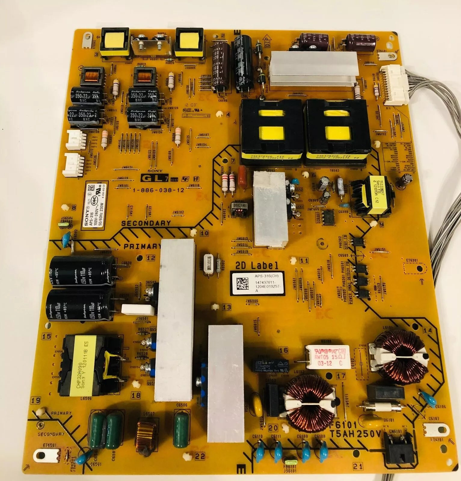 1-886-038-12 POWER SUPPLY SONY KDL-55HX753