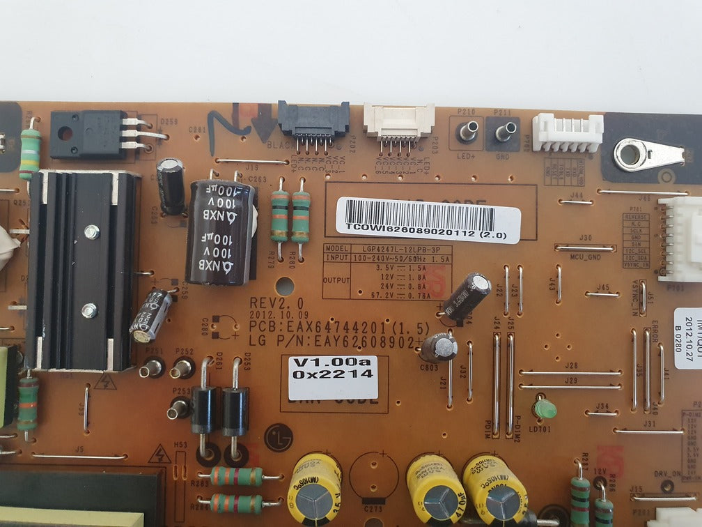 EAX64744201 (1.5) LGP4247L-12LPB-3P power supply LG 47LM669T