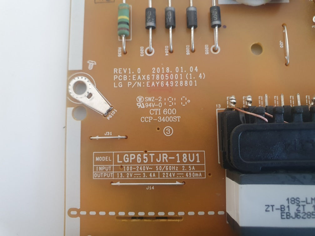 EAX67805001 (1.4) LGP65TJR-18U1 power supply LG 65UK6300PLB