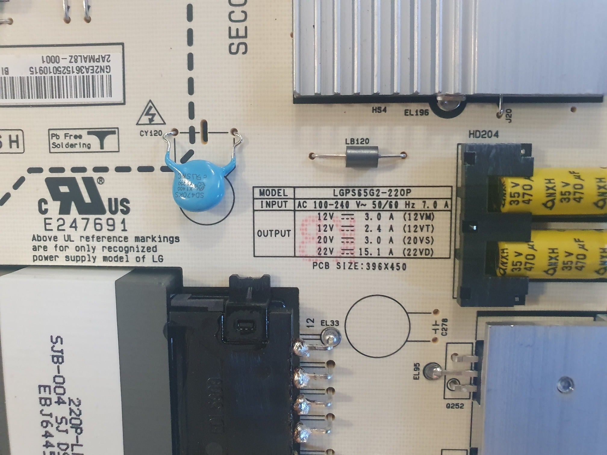 EAX69751604 (1.0) power supply LG OLED65G26LA