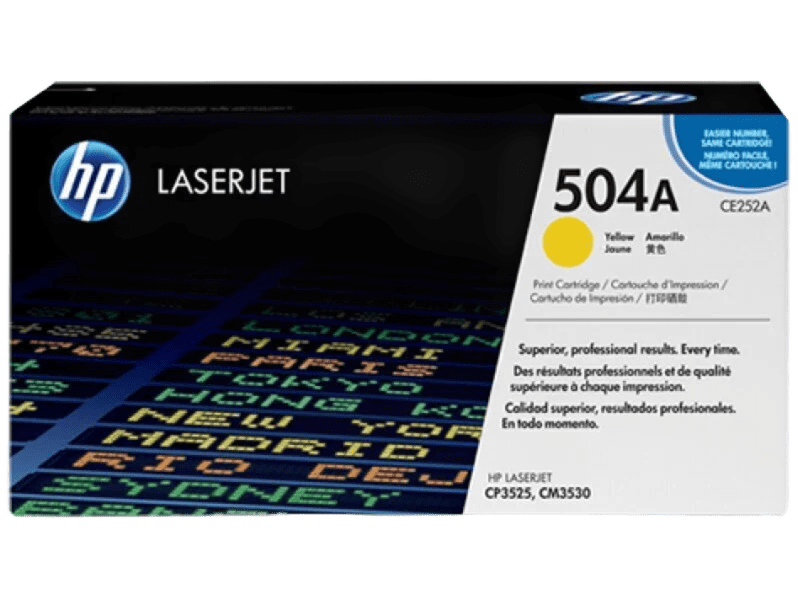 HP 504A CE252A Yellow Original toner cartridge - open box