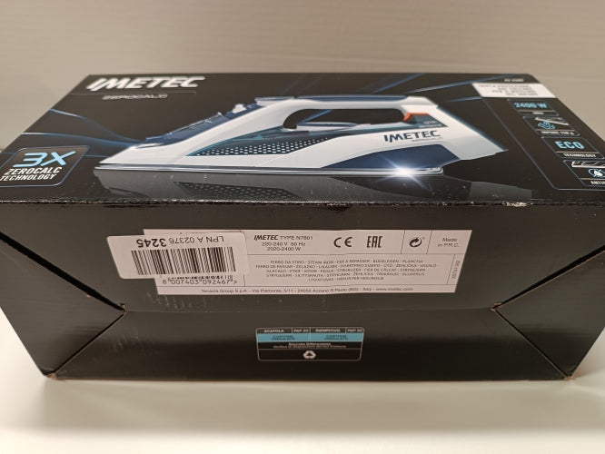 Ecost Customer Return, Imetec ZeroCalc Z3 3500 Steam Iron with Anticalcare Technology, Multi-Hole St