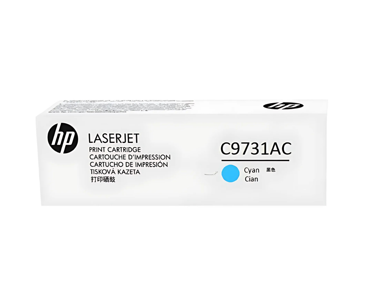 HP 645A Cyan Original Toner Cartridge, C9731AC