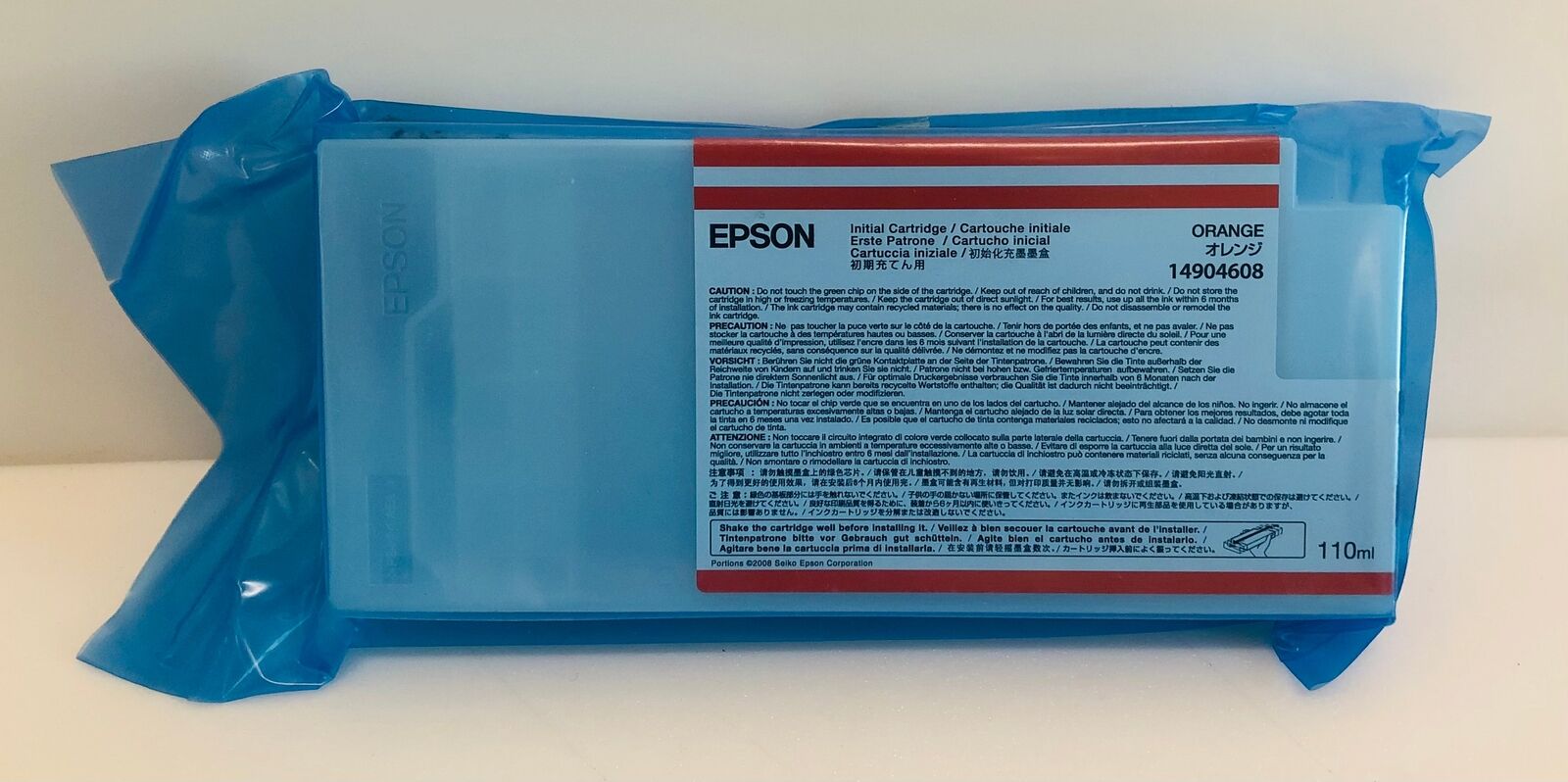 EPSON 14904608 INITIAL INK CARTRIDGE ORANGE 110ML - open box