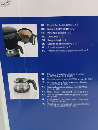 Ecost Customer Return, Severin KA 4805 - coffee makers (Freestanding, Ground coffee, Manual, Coffee,