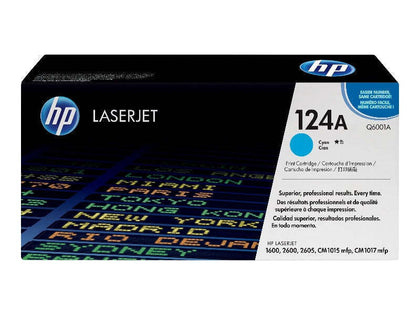 HP 124A Cyan Original Toner Cartridge - (Q6001A) - open box