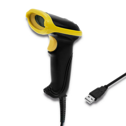 Qoltec Laser scanner 1D | 2D | USB | Black